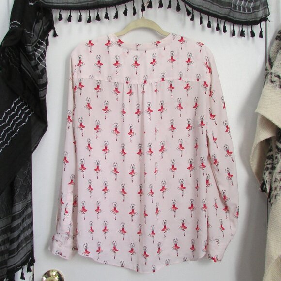 SOHO Jeans Ballerina Print Blouse - Picture 4 of 5